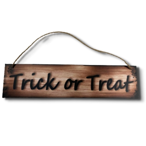 Sign Trick or Treat Hanging 38cm Ea