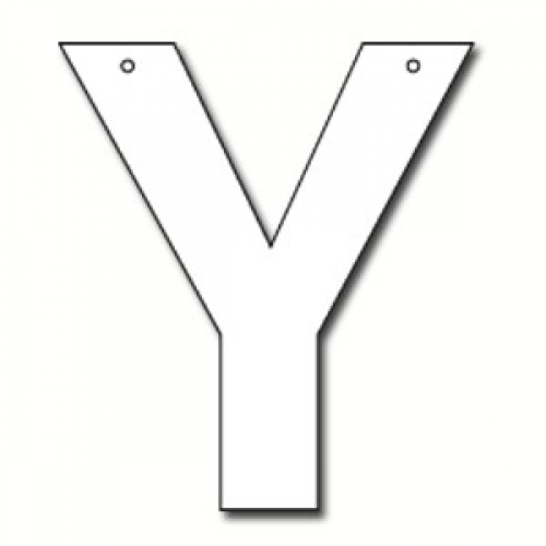 Cut Out Letter Y Cardboard 28.5cm Ea