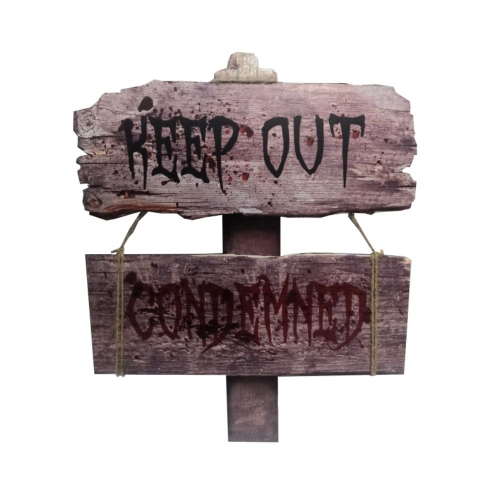 Keep Out Condemned Sign 60cm Ea