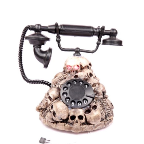 Telephone Skulls Animated 23cm Ea