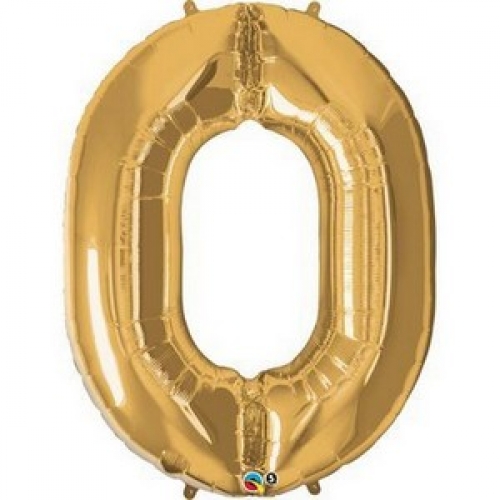 Balloon Foil Megaloon 86cm Zero Gold Ea