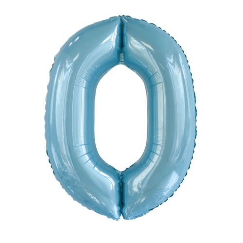 Balloon Foil Megaloon 86cm Zero Light Blue Ea