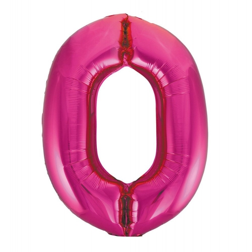 Balloon Foil Megaloon 86cm Zero Pink Ea