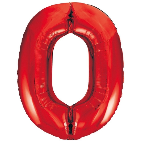 Balloon Foil Megaloon 86cm Zero Red Ea