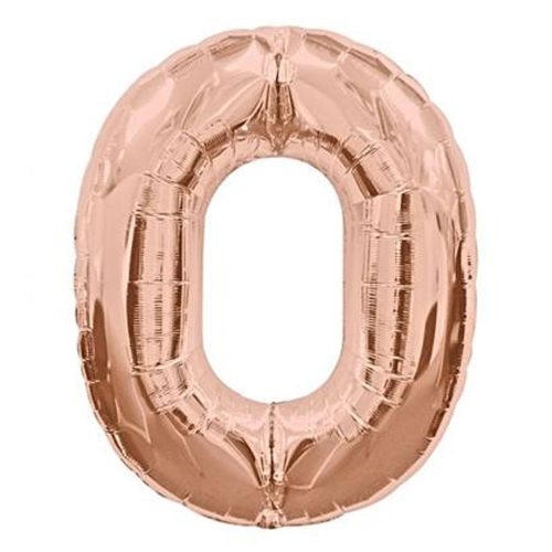 Balloon Foil Megaloon 86cm Zero Rose Gold Ea