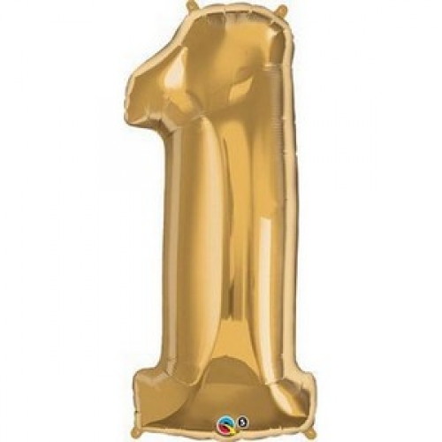 Balloon Foil Megaloon 86cm 1 Gold Ea