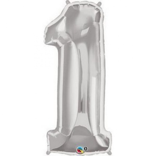 Balloon Foil Megaloon 86cm 1 Silver Ea