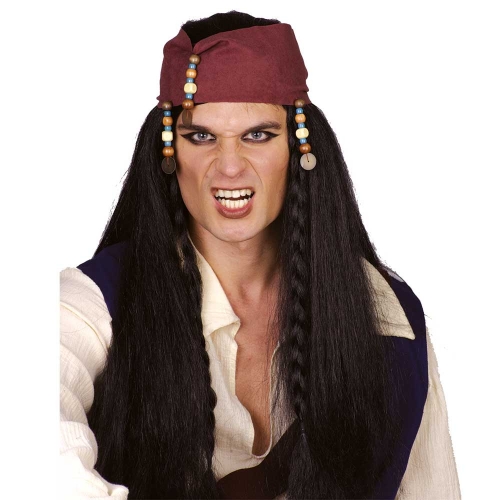 Wig Pirate With Beads & Headband Ea