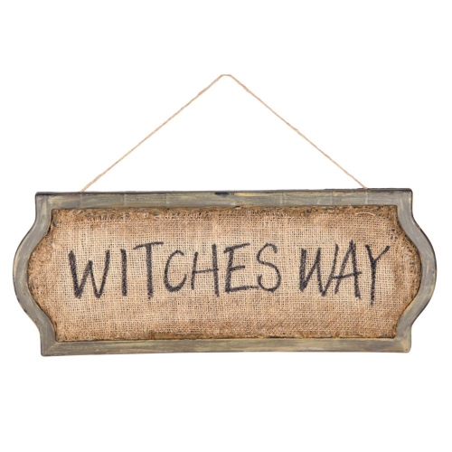 Witches Way Sign Hanging 51cm Ea