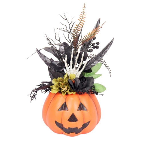 Pumpkin & Foliage Centerpiece 27cm Ea