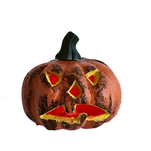 Pumpkin Orange with LED Eyes 22cm Ea