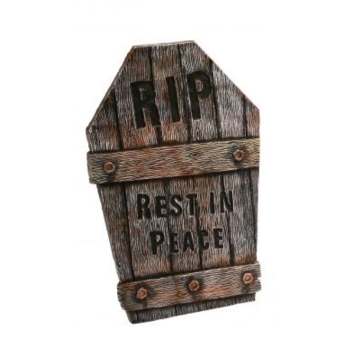 Tombstone Wood Look RIP 55cm Ea