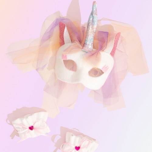 Animal Mask and Tail Set Unicorn Deluxe Ea