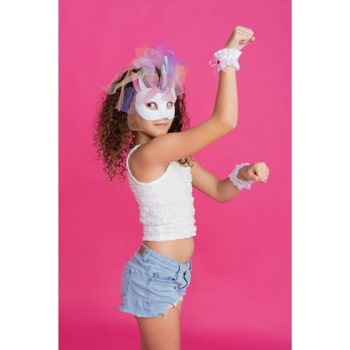 Animal Mask and Tail Set Unicorn Deluxe Ea