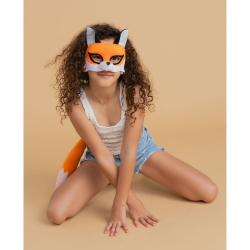 Animal Mask and Tail Set Fox Deluxe Ea