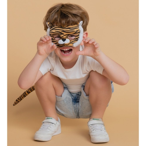 Animal Mask and Tail Set Tiger Deluxe Ea