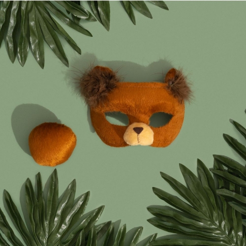 Animal Mask and Tail Set Bear Deluxe Ea