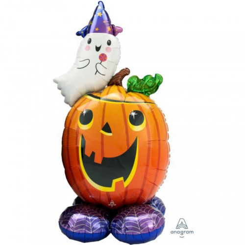 Balloon Foil AirLoonz Halloween Pumpkin 1.4m Ea