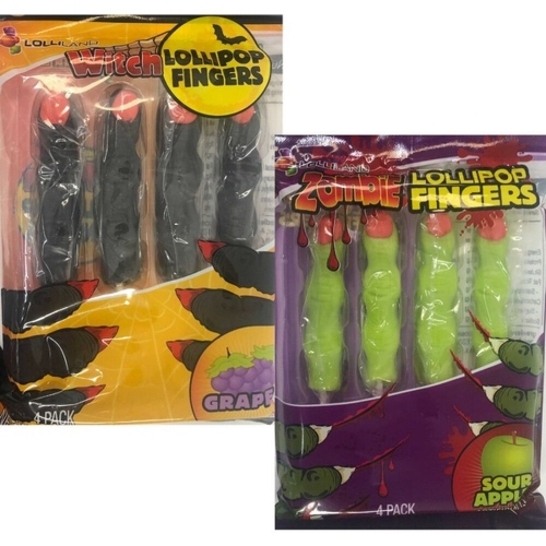 Candy Halloween Fingers Assorted Pk 4