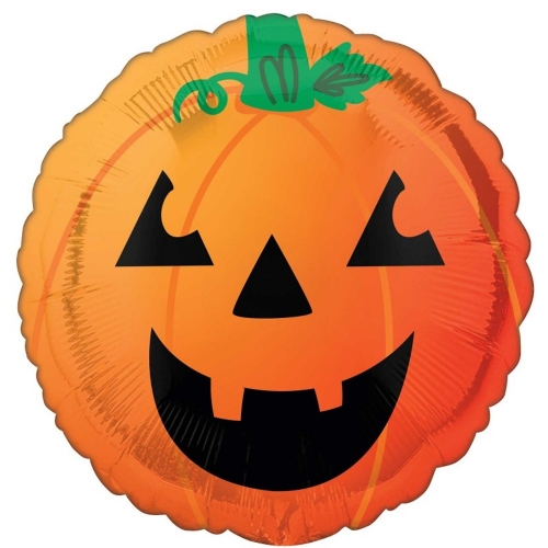 Balloon Foil 45cm Halloween Pumpkin Face Ea