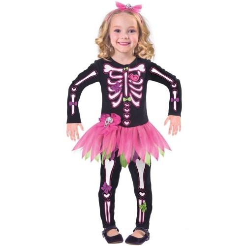 Costume Fancy Bones Girl Toddler Small Ea