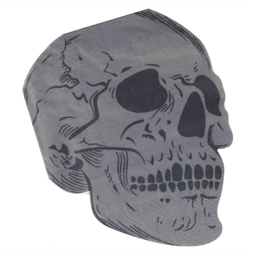 Deadly Soiree Skull Napkin Pk 16