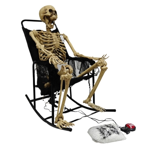 Skeleton Annie in Chair Animated 1.5m Ea