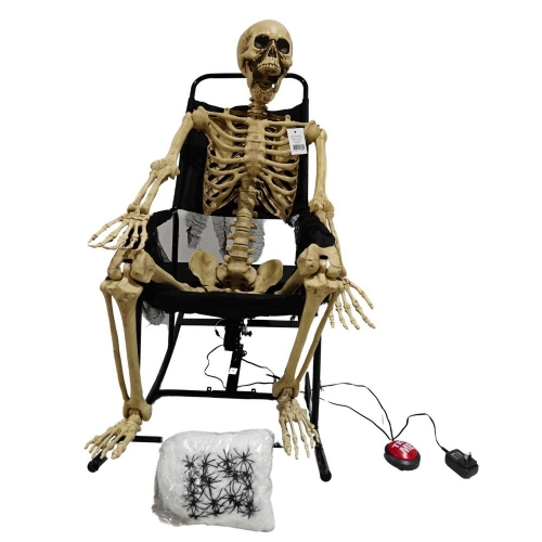 Skeleton Annie in Chair Animated 1.5m Ea