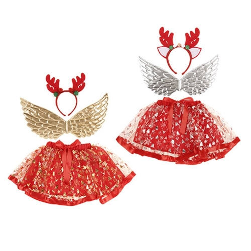 Costume Christmas Tutu & Wings Child Small Ea